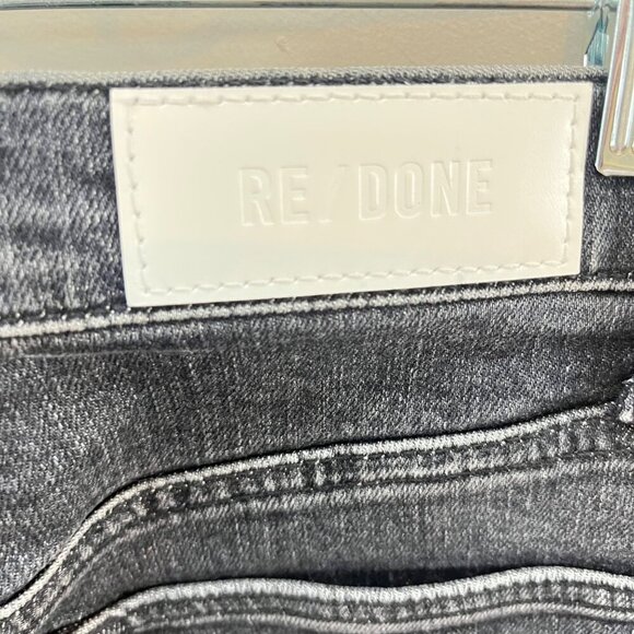 RE/DONE Womens Straight Leg High Rise Faded Black Denim Jeans Size 26 - Picture 4 of 5